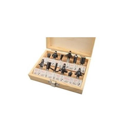 Tolsen Carbide Router Bit Set 1/4 Shank Core Box Bit: DIA-12.7, R-6.3, Cove Bit: DIA-22, R-6.3 75680